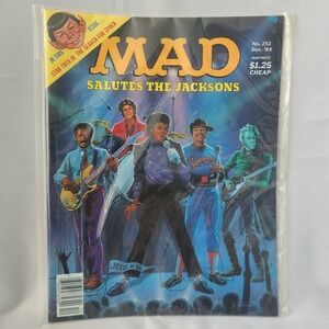MAD Magazine Salutes The Jacksons Spock‎ Issue #251 Vintage Dec 1984 Collectible